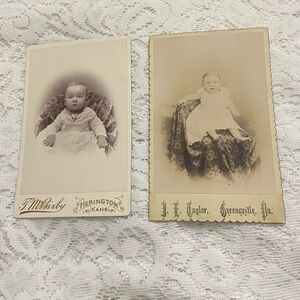 Antique, Lot of 2 Collectible Children Portraits 6.5in x 4.5in (D)